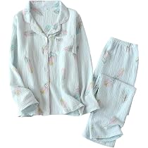 Amazon | [MowaLef] 【モワレフ】 綿100 ダブルガーゼ パジャマ